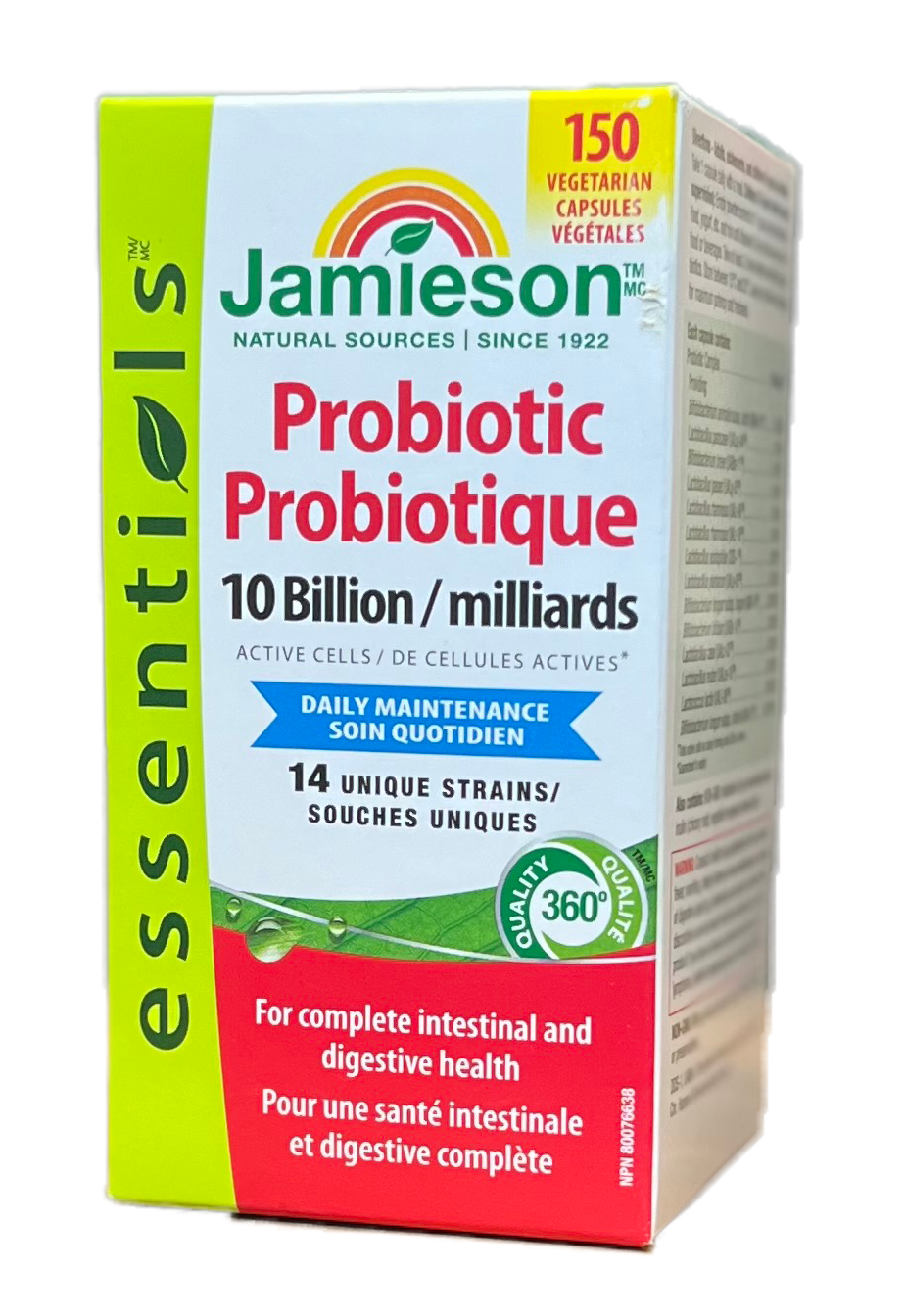 Jamieson Essentials Probiotic 10 Billion Active Cells, 150 Veg capsules