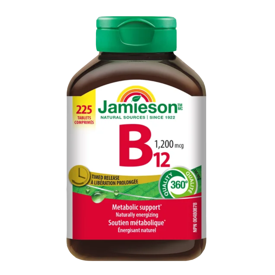 Jamieson Vitamin B12 1200mcg, Timed Release, 225 tablets