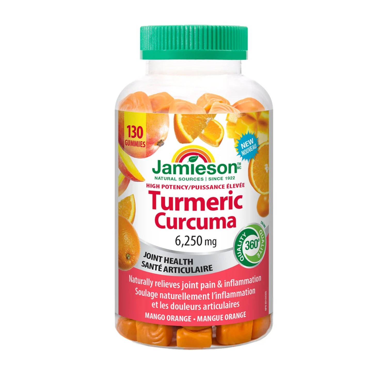 Jamieson High Potency Turmeric 6,250 mg, 130 Gummies