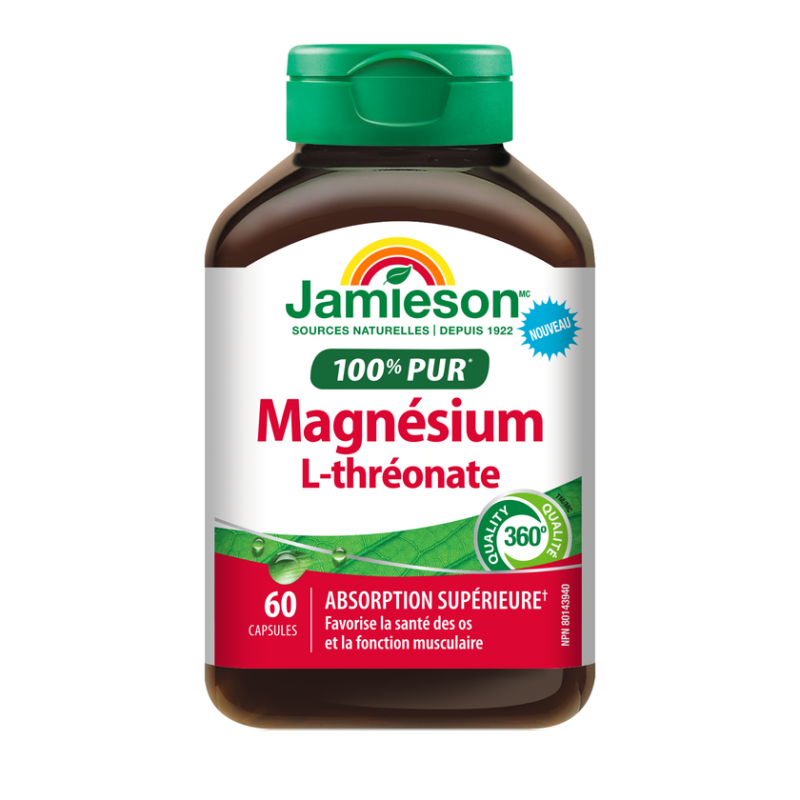 Jamieson 100% Pure Magnesium L-Threonate 50mg 60 Capsules