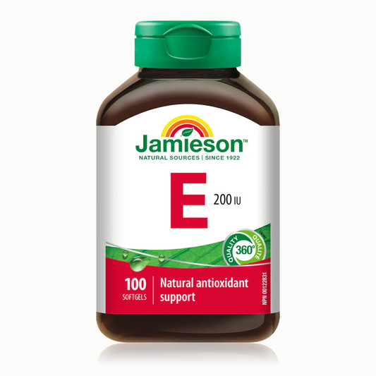 Jamieson 天然美容抗氧化維生素 E 200IU，100 粒軟膠囊
