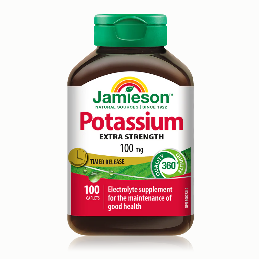 Jamieson Potassium 100mg  Time Release 100 caplets