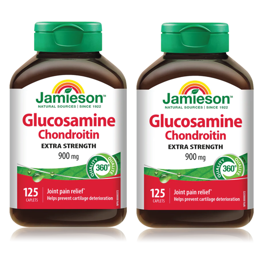 2 x Jamieson Glucosamine Chondroitin 900 mg 125 caplets Bundle