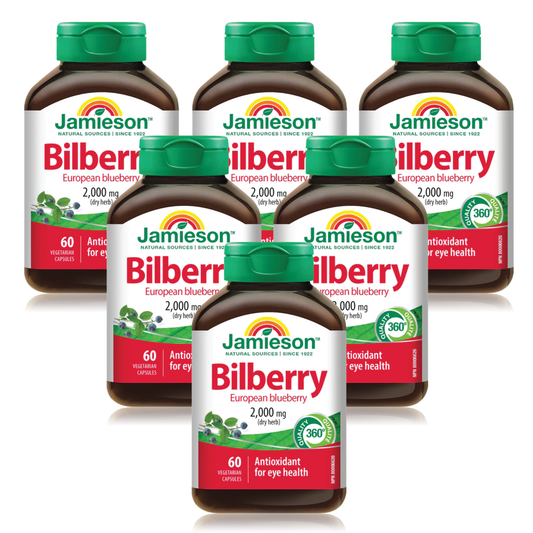 6 x Jamieson Bilberry (European Blueberry), 60 capsules Bundle