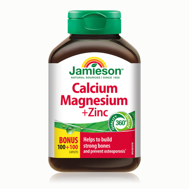 Jamieson Calcium Magnesium with Zinc, 100 caplets + 100 FREE BONUS