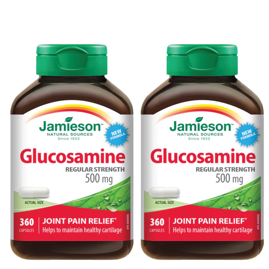 【优惠组合】2瓶 x Jamieson 健美生维骨力葡萄糖胺氨糖, 关节疼痛, 500毫克,  360粒