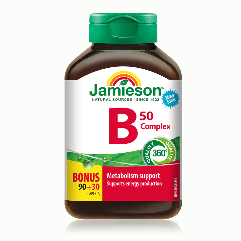 Jamieson 緩解壓力 維生素B 50，加量裝，90+30粒