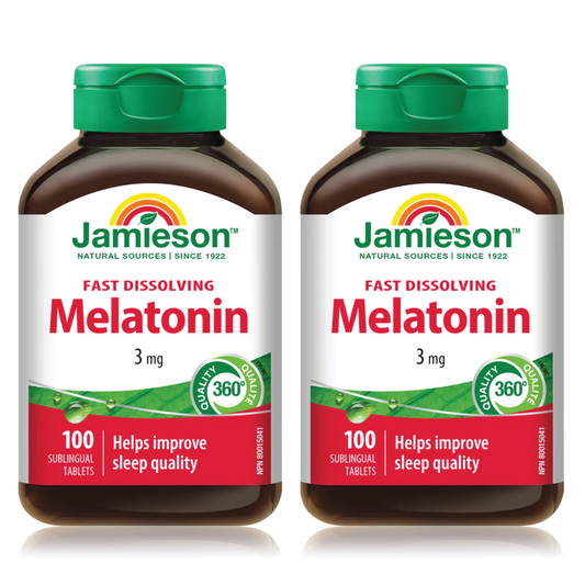 2 x Jamieson Melatonin 3 mg, 100 tablets Bundle