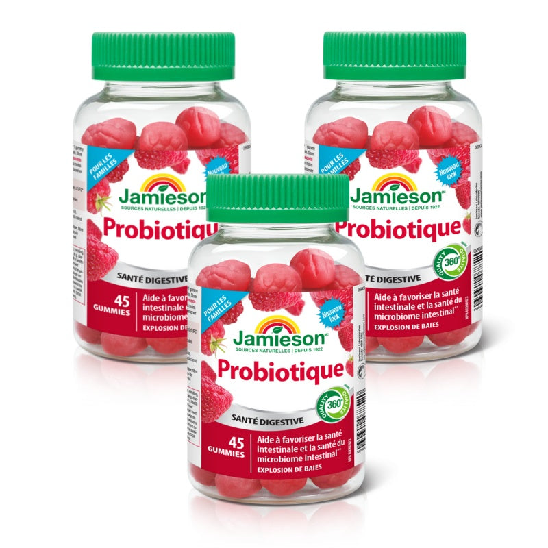 3 x Jamieson Probiotic Gummies Berry Blast 45 Gummies Bundle