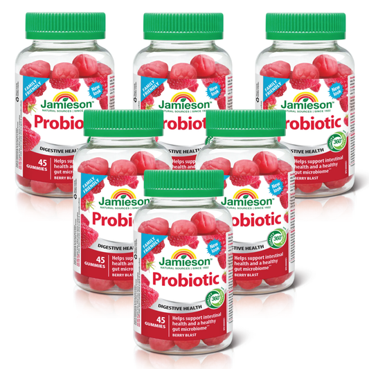 6 x Jamieson Probiotic Gummies Berry Blast 45 Gummies Bundle