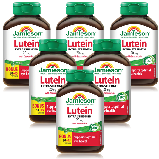 6 x Jamieson Lutein with Zeaxanthin-X Strength, 45 tabs Bundle
