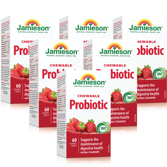【优惠组合】6 x Jamieson 咀嚼益生菌，草莓味，60片