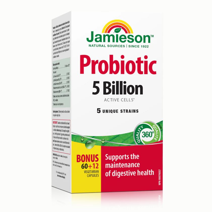 Jamieson 50 亿活性益生菌 ，60 + 12 粒素食胶囊