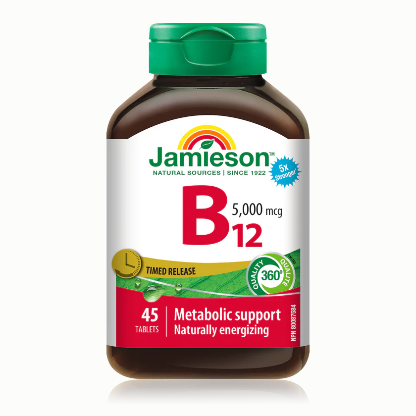 Jamieson B12 5,000mcg Time Release, 45 tabs 健美生