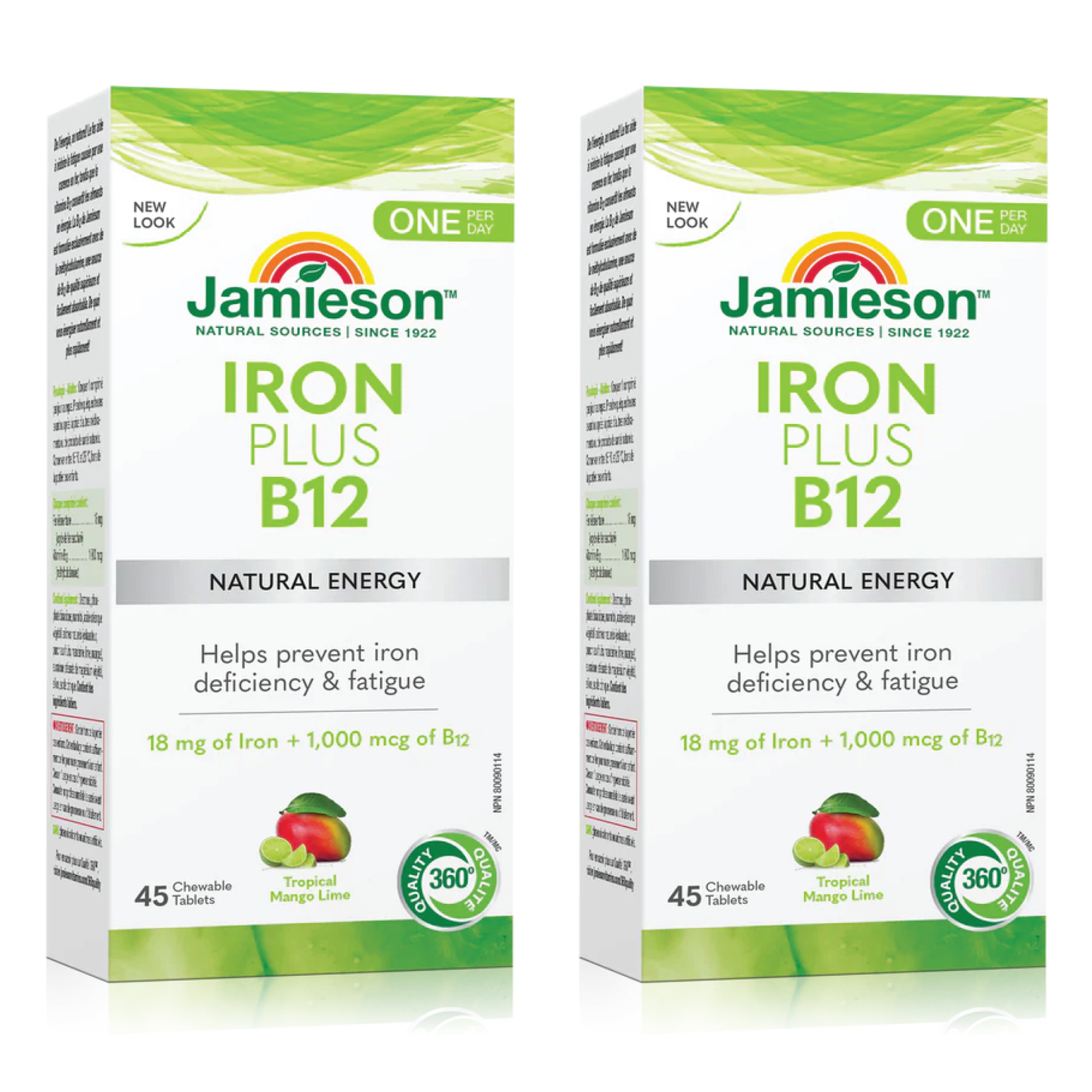 2 x Jamieson Iron + Vitamin B12 Chewable 45's Bundle