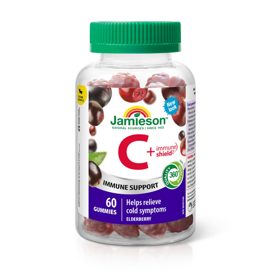 Jamieson Vitamin C + Immune Shield Elderberry 60 gummies
