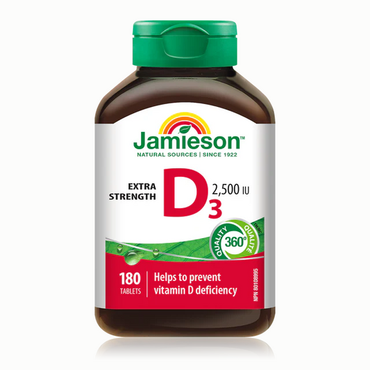 Jamieson Vitamin D 2,500IU, 180 tabs Bundle