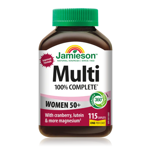 Jamieson 100％女性50+完全複合多種維生素， 115粒