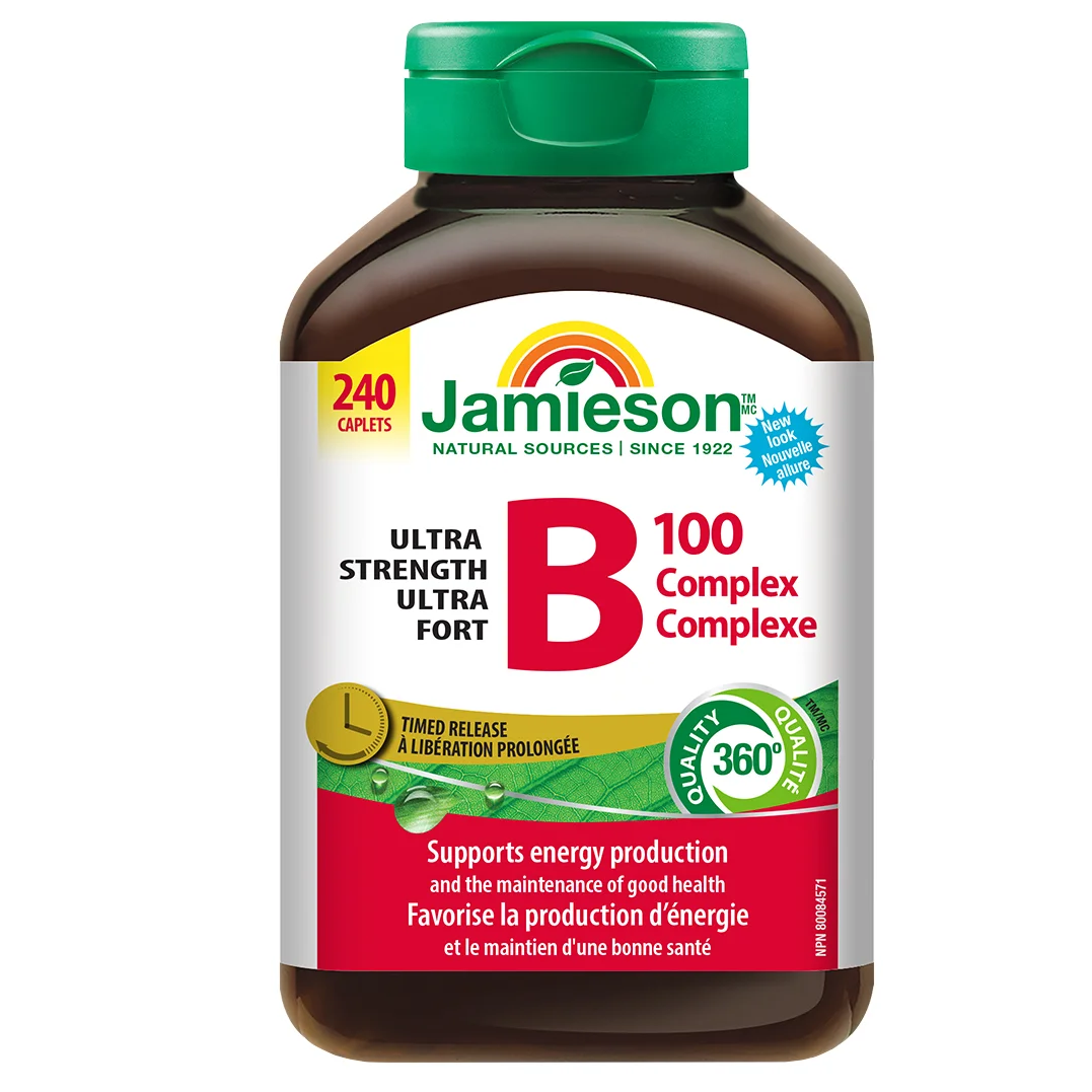 Jamieson Vitamin B Complex 100mg, Timed Release, 240 caplets