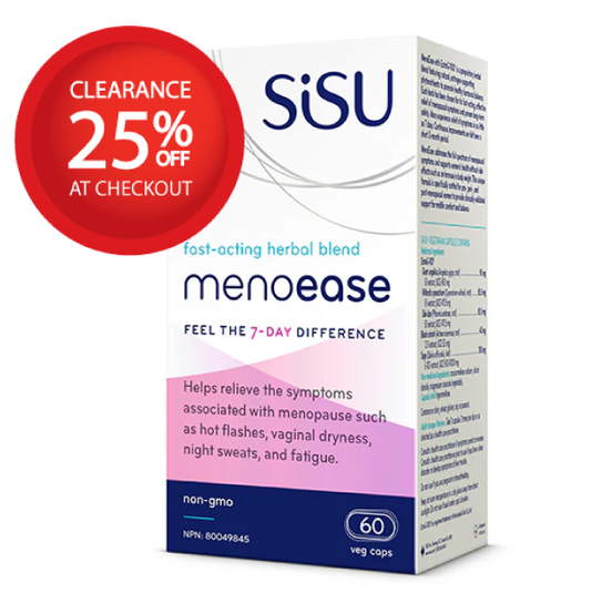【clearance】SISU MenoEase with EstroG-100, 60 vegicaps EXP MAR 2026