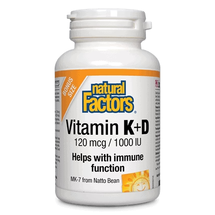 Natural Factors 维生素 K+D 120 mcg / 1000 iu ，60粒软胶囊