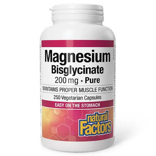Natural Factors Magnesium Bisglycinate Pure 200mg 250VCaps