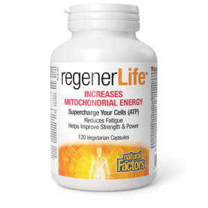 RegenerLife supplement bottle on a white background