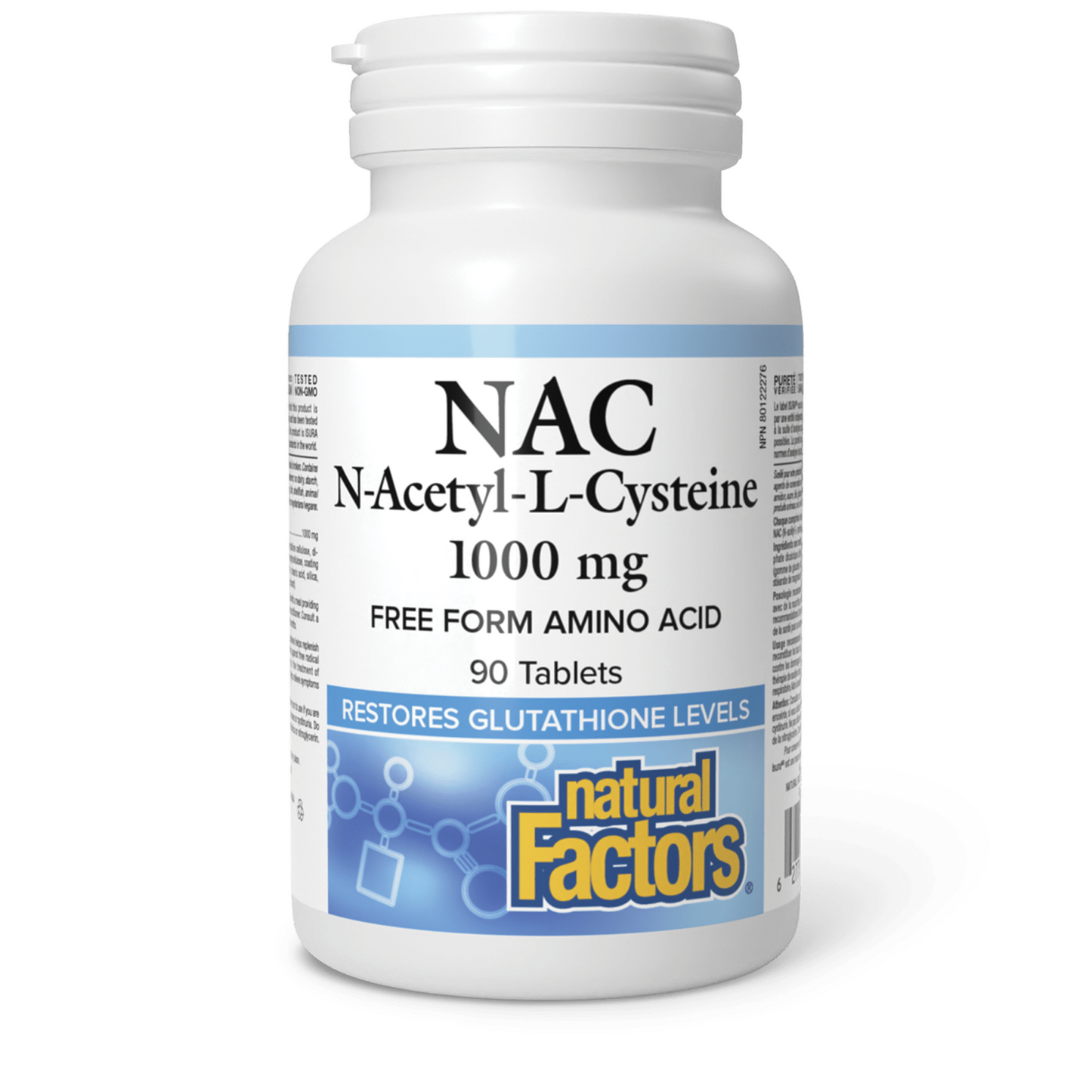 Natural Factors N-Acetyl-L-Cysteine Amino Acid 1000 mg, 90 tablets