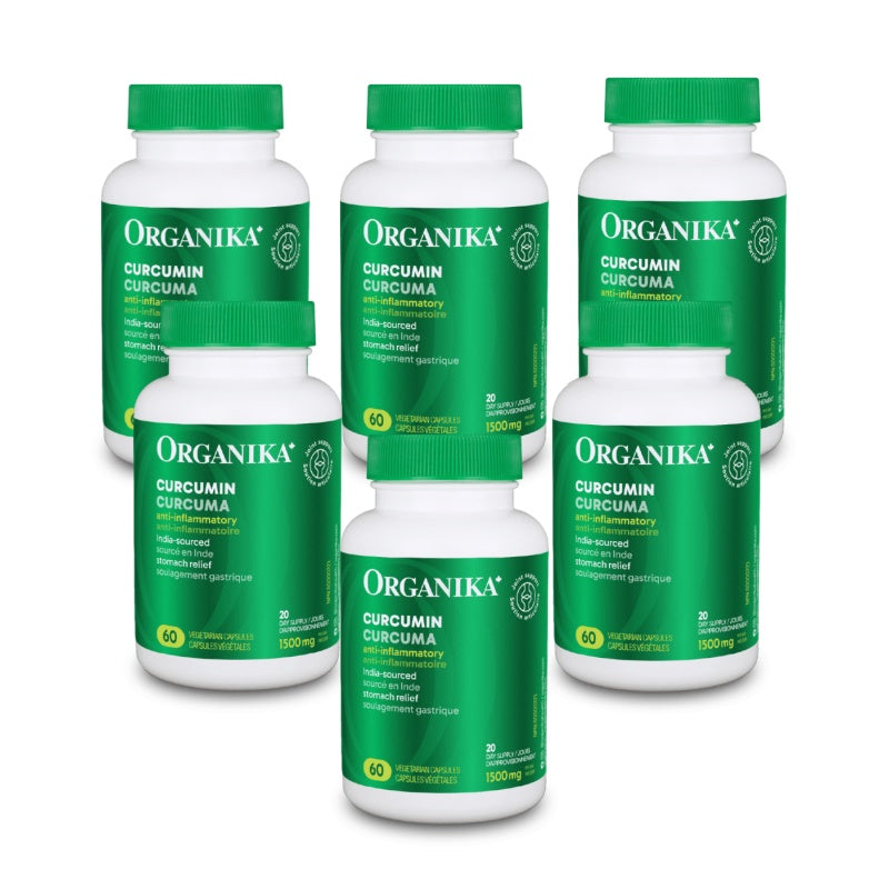 [優惠組合] 6瓶x Organika 薑黃素，保肝利膽，500毫克，60粒