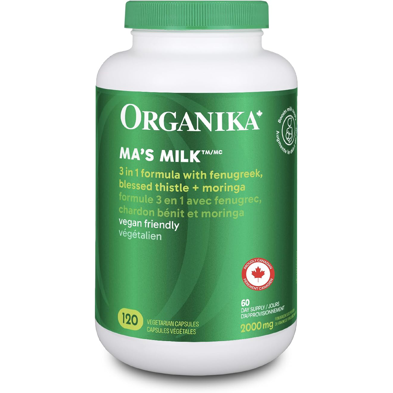 Organika Ma's Milk 120 vegetarian capsules