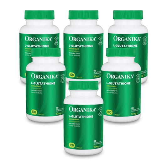6x Organika L-Glutathione 50 mg 100 capsules Bundle