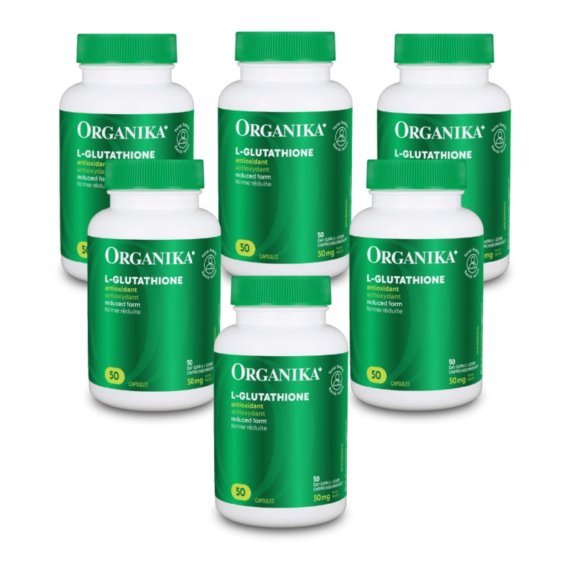 6x Organika L-Glutathione 50 mg 50 capsules Bundle