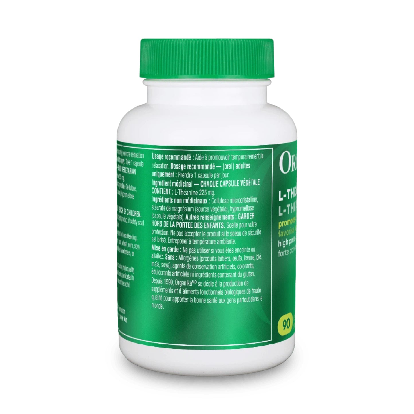 Organika L-theanine 225mg 90 vcaps