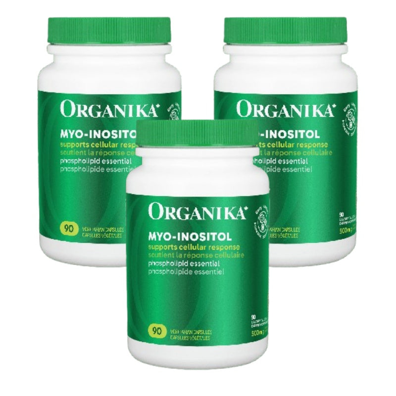 【優惠組合】3瓶 x Organika 肌醇,500毫克，90素食膠囊 （支持女性健康激素和情緒平衡以及卵巢功能）