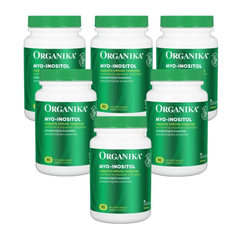 【优惠组合】6瓶 x Organika 肌醇, 500毫克，90素食胶囊 (支持女性激素和情绪平衡以及卵巢功能)