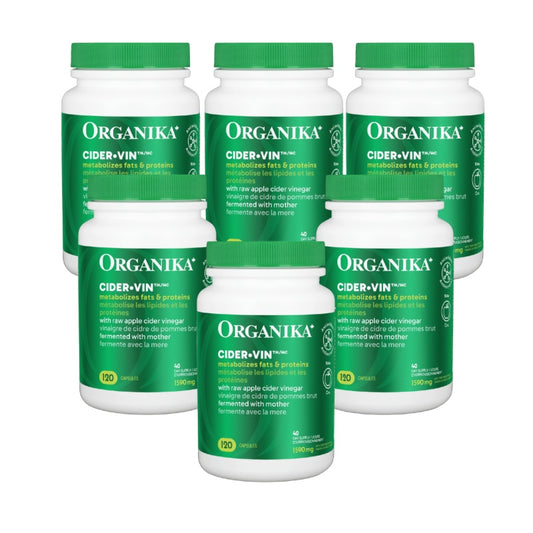 [優惠組合] 6瓶x Organika 瘦身塑形蘋果醋膠囊，120 粒