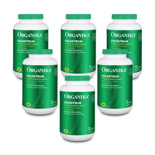 6x Organika Colostrum Bovine 500mg 180 caps Bundle