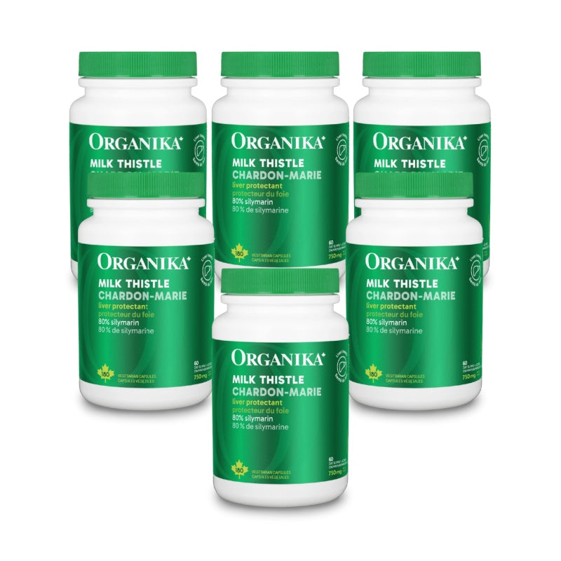 [优惠组合] 6瓶x Organika 高含量奶蓟草保肝素(水飞蓟素)，250毫克，180粒