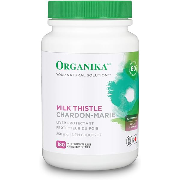 Organika Milk Thistle 250mg 180 vegetarian capsules