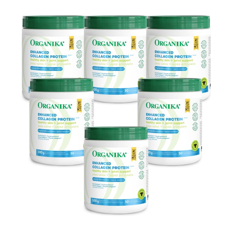 6x Organika Enhanced Collagen Powder Original 500g Bundle