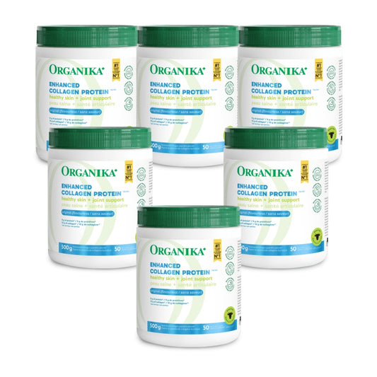 6x Organika Enhanced Collagen Powder Original 500g Bundle