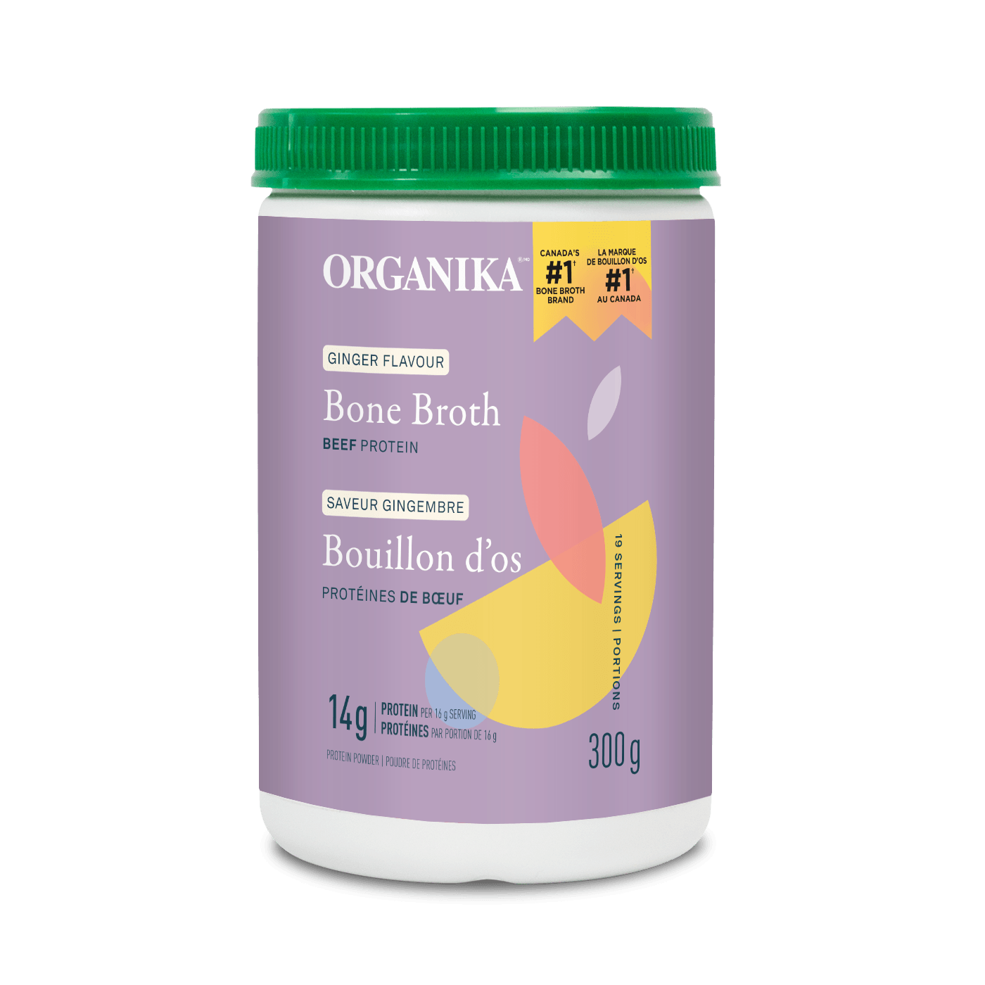 Organika Beef Bone Broth Ginger Protein Powder 300g