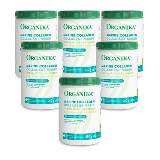 [優惠組合] 6瓶x Organika海洋膠原蛋白(魚)，迅速恢複青春活力，250克
