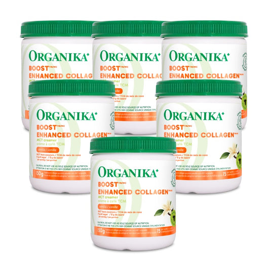 [优惠组合] 6瓶x Organika 强效胶原蛋白粉-香草口味，150g