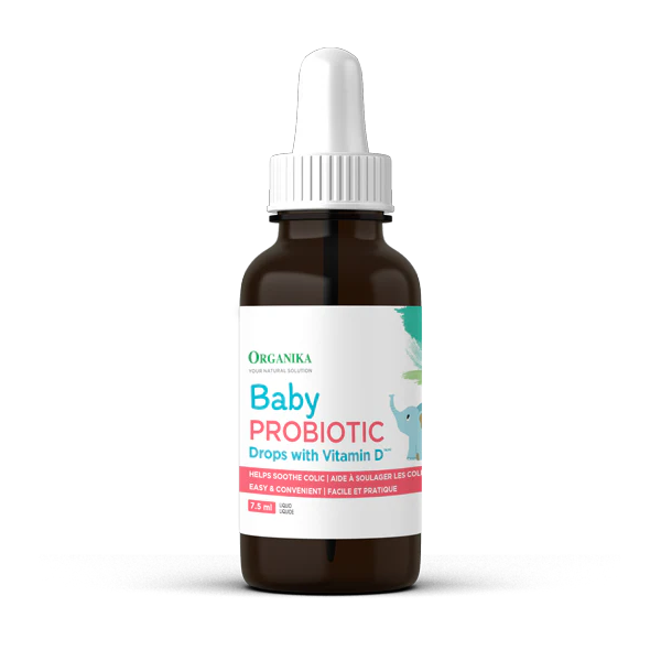 Baby probiotic drops with vitamin D bottle on a white background natural Vitamin direct inc natvd.com
