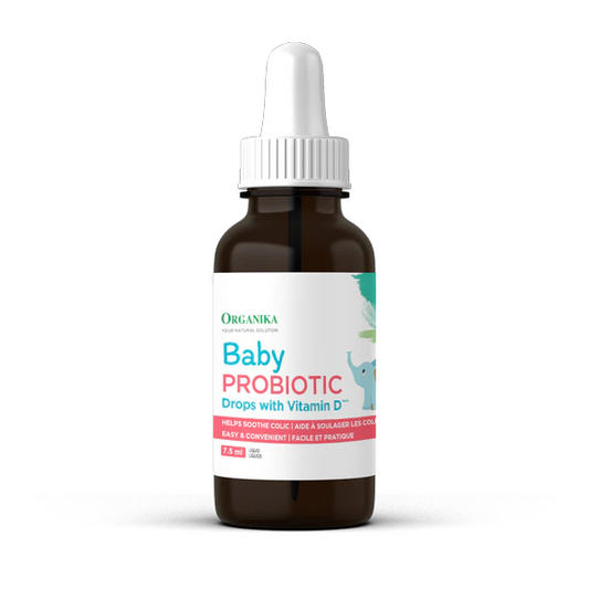 Baby probiotic drops with vitamin D bottle on a white background natural Vitamin direct inc natvd.com