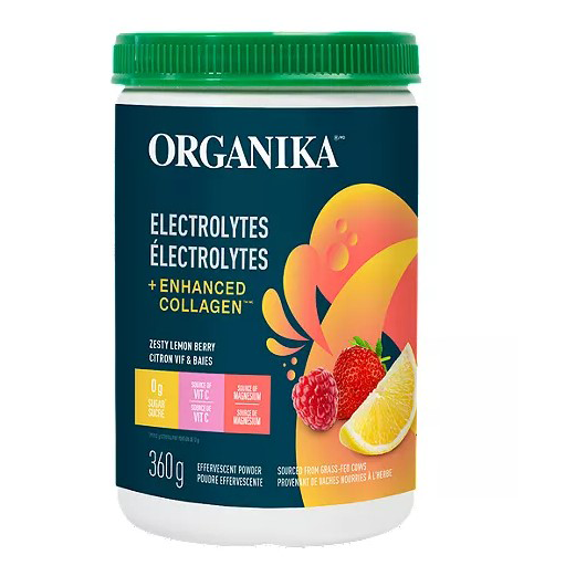 Organika 电解质 + 增强胶原蛋白 - 柠檬浆果味 360 克