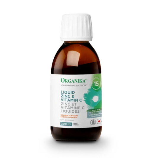 Organika 增强免疫力 液体锌和维生素 C，300 毫升