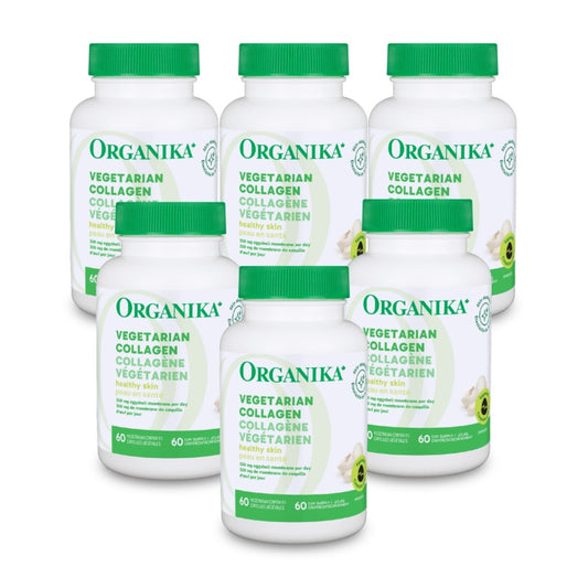 [優惠組合] 6瓶x Organika 素食膠原蛋白 300mg 60 粒素食膠囊