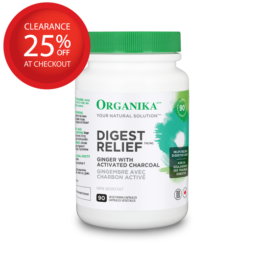 【clearance】Organika Digest Relief 90 Vegetarian Capsules Exp: 03/2027